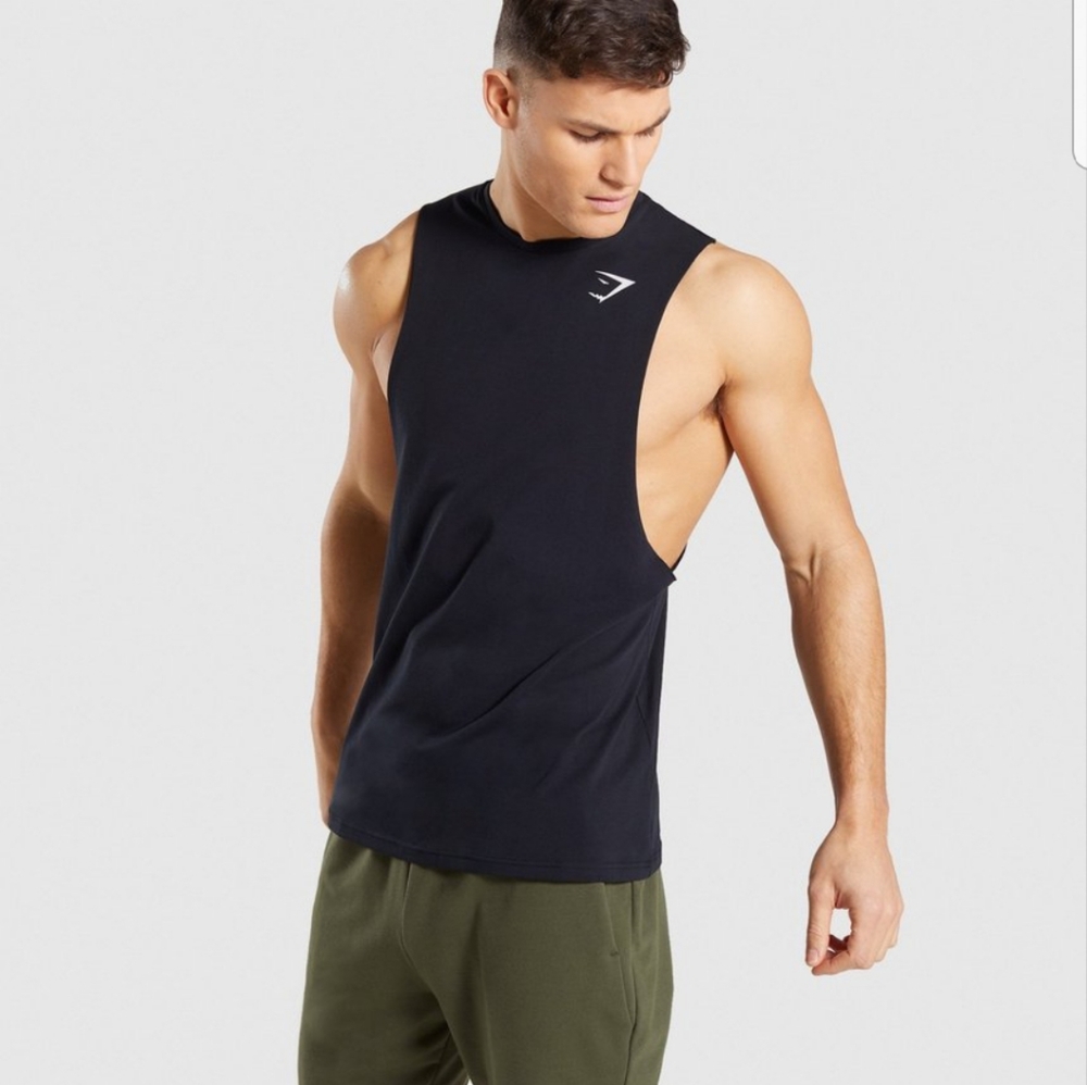 gymshark Drop armhole T-shirt black Large